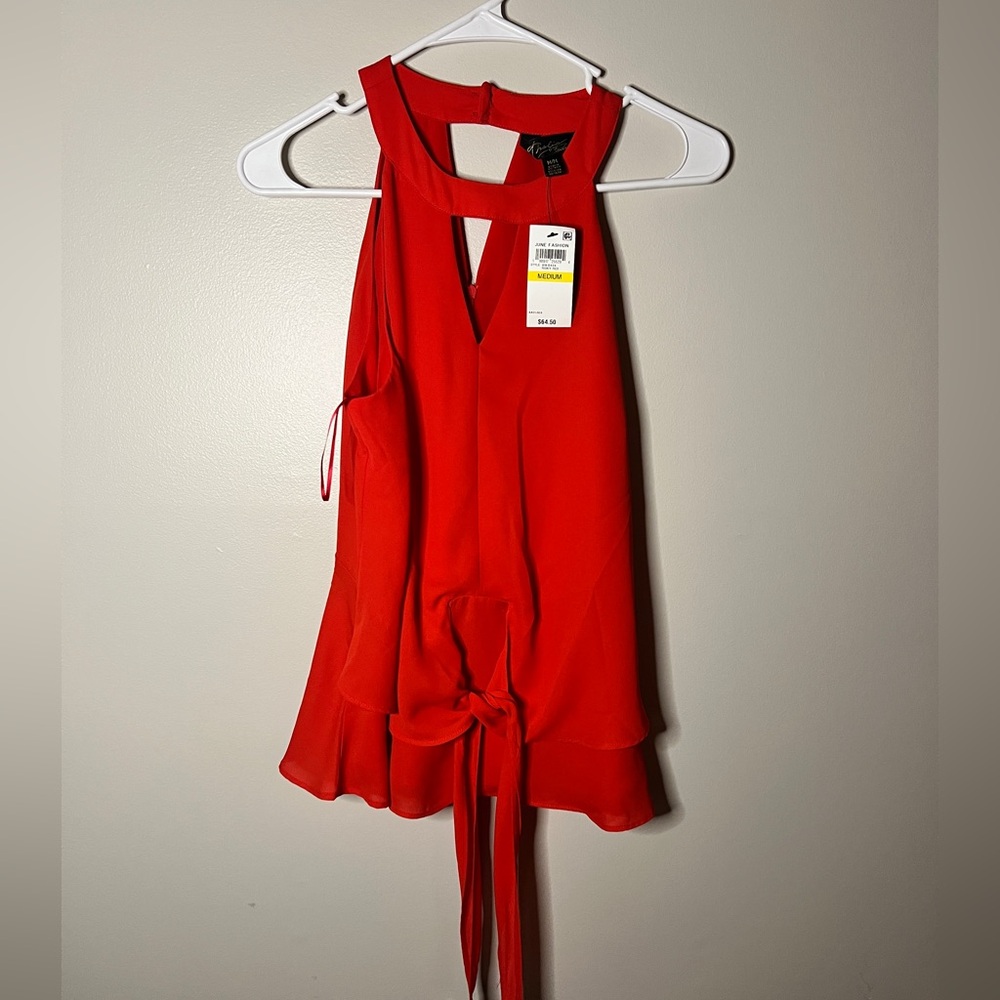 Thalia by Sodi brand new with tag size M red flowy tank